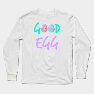 Good Egg green purple text Long Sleeve T-Shirt